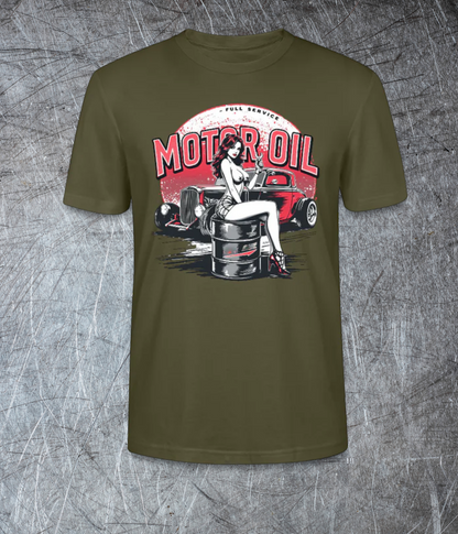 Motor Oil – Full Service Babe - Premium T-Shirt