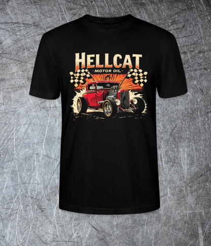 Hellcat Motor Oil – Classic Burnout Edition - Premium T-Shirt