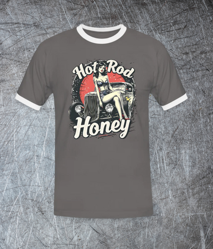 Hot Rod Honey - Männer Kontrast-T-Shirt