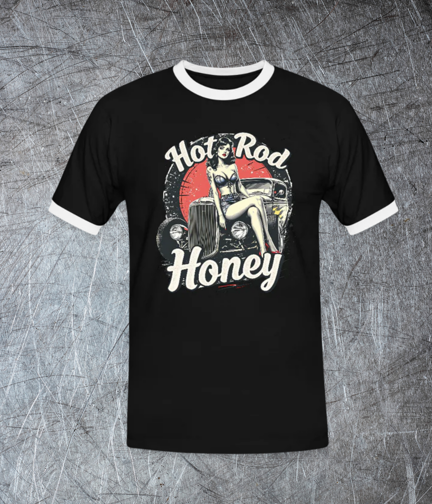 Hot Rod Honey - Männer Kontrast-T-Shirt