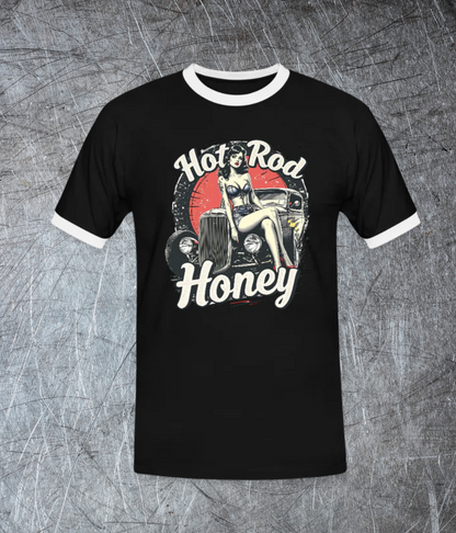 Hot Rod Honey - Männer Kontrast-T-Shirt