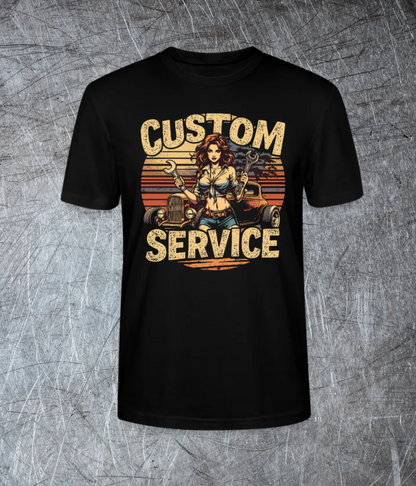 Custom Service – Hot Rod Garage Girl - Premium T-Shirt
