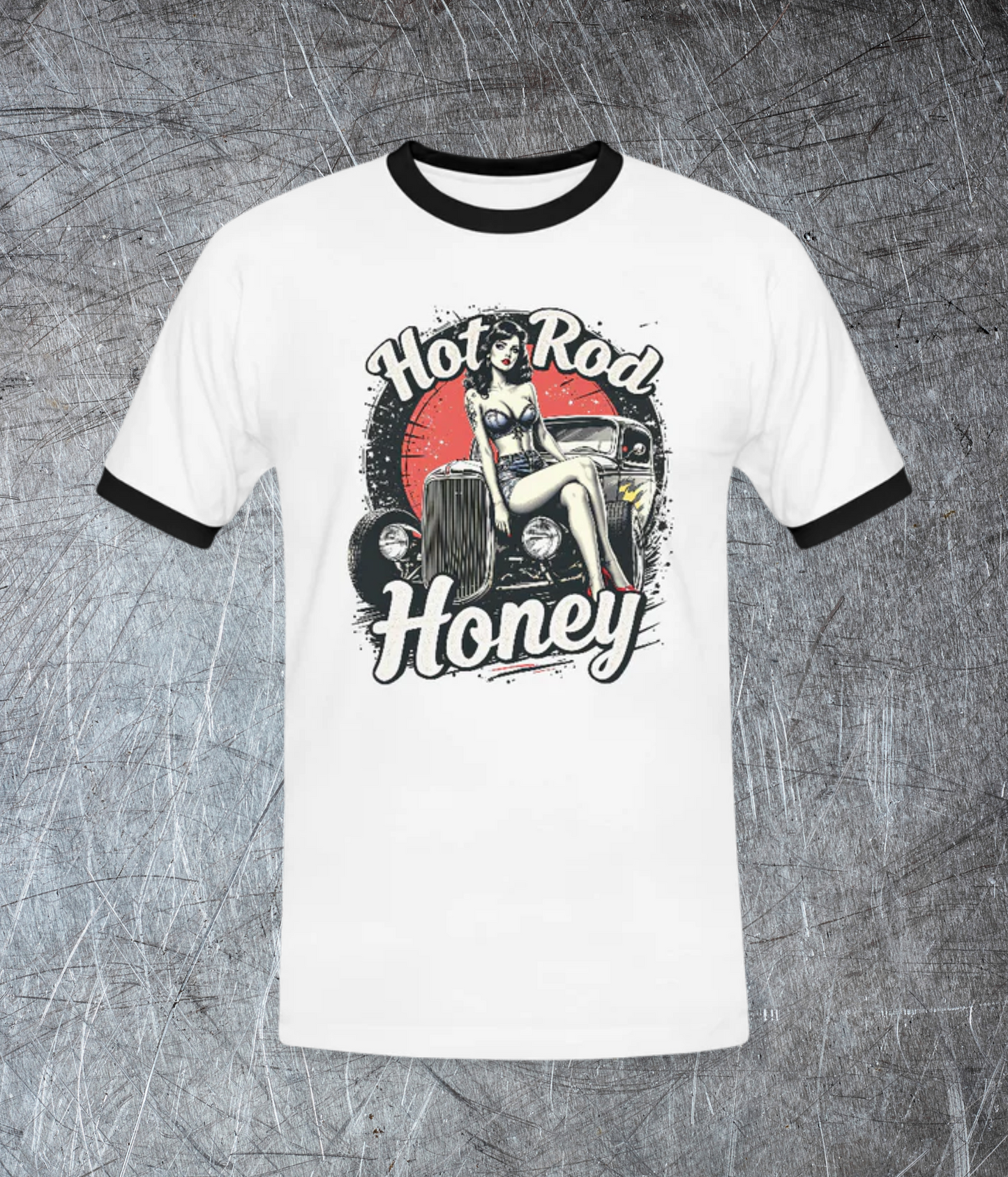 Hot Rod Honey - Männer Kontrast-T-Shirt
