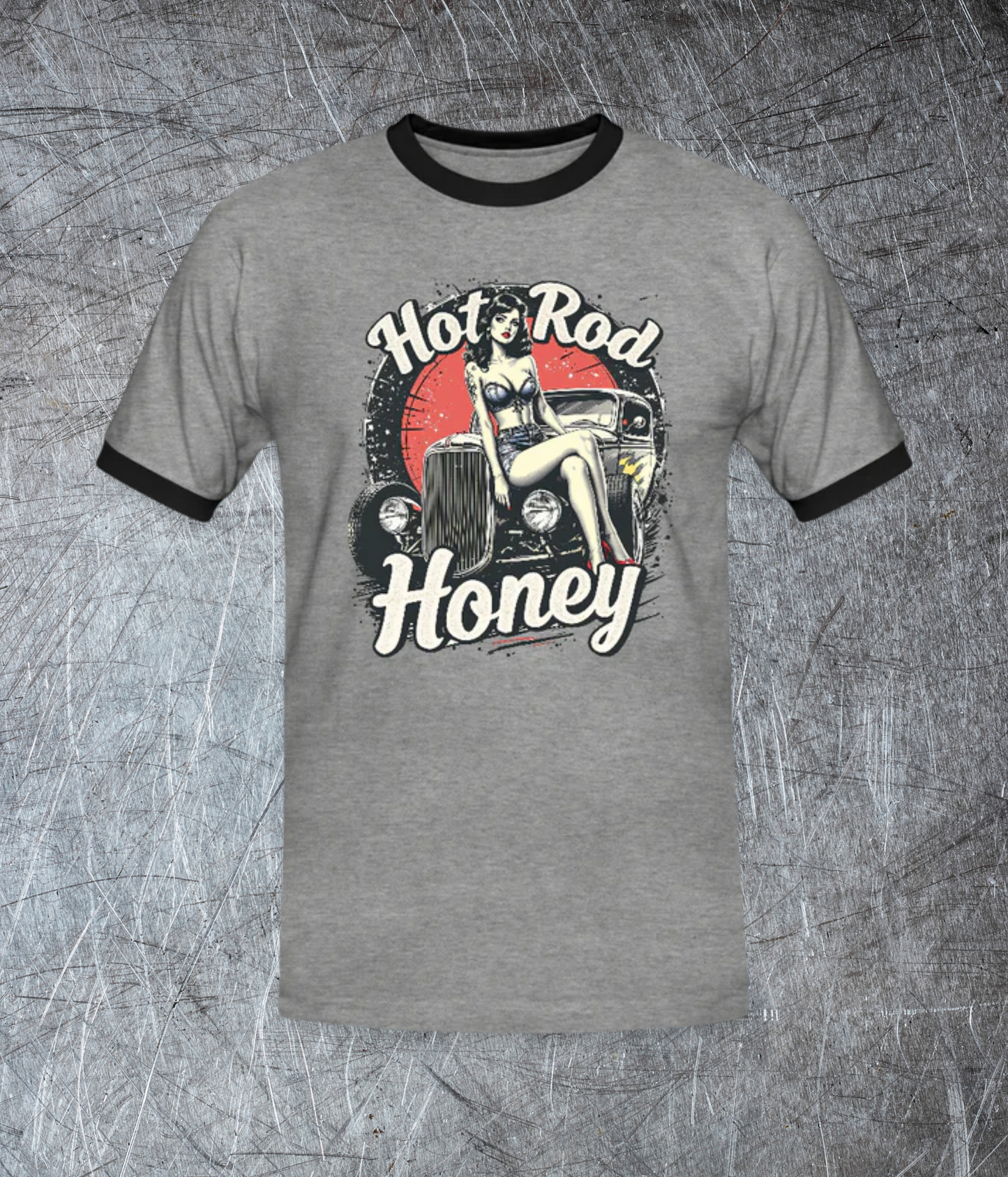 Hot Rod Honey - Männer Kontrast-T-Shirt