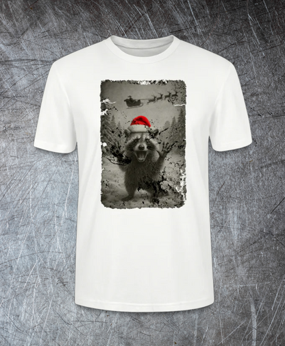 Lustiger Waschbär zu Weihnachten – Vintage Xmas Shirt - Premium T-Shirt