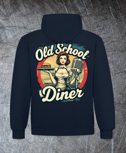 Old School Diner – Classic 50s Style - Kontrast-Hoodie