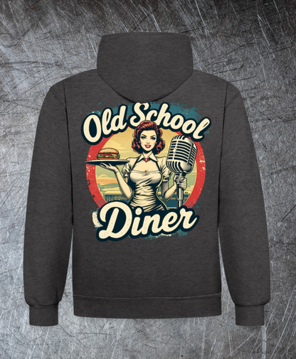 Old School Diner – Classic 50s Style - Kontrast-Hoodie