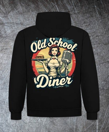 Old School Diner – Classic 50s Style - Kontrast-Hoodie