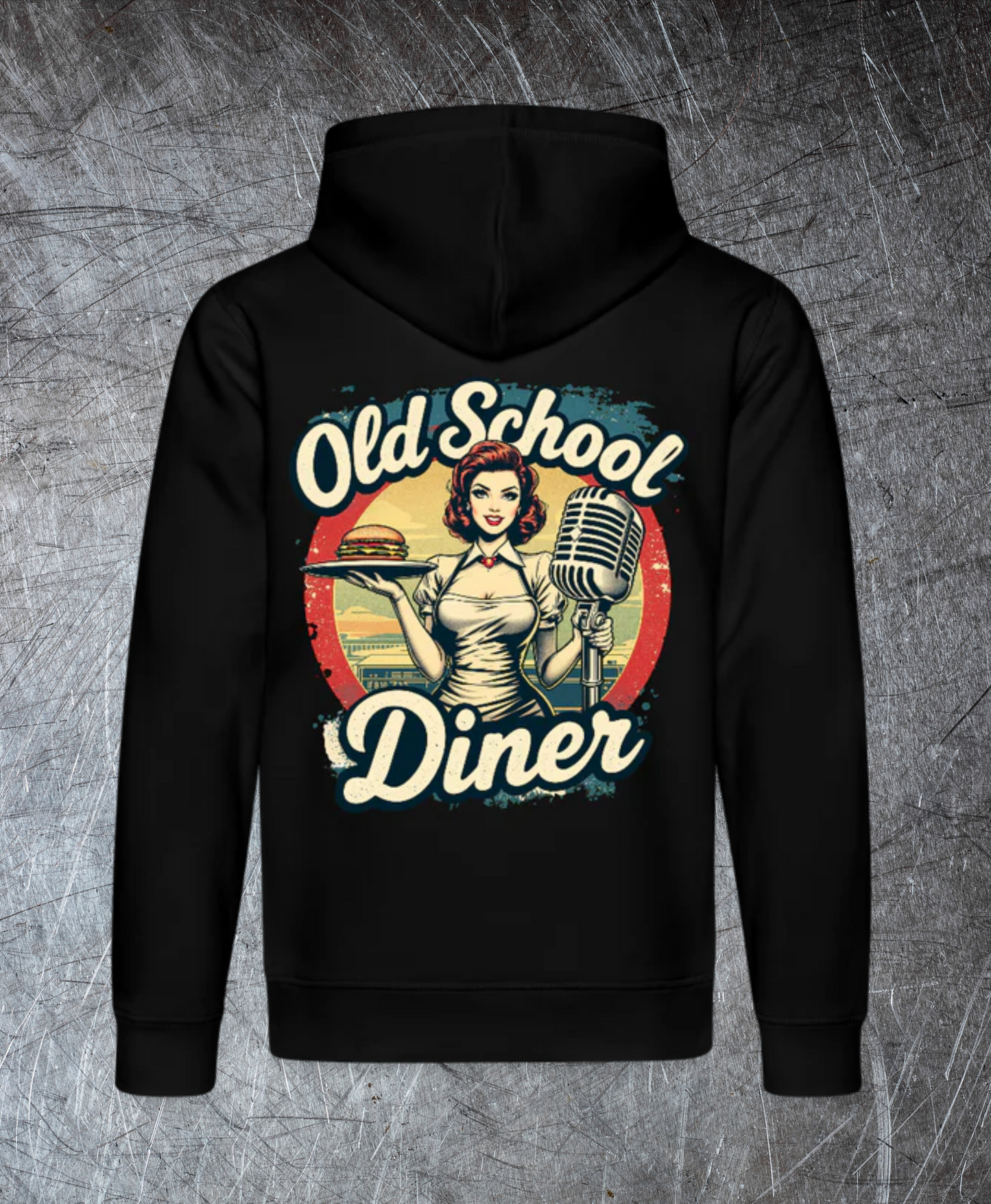 Old School Diner – Classic 50s Style - Bio-Hoodie