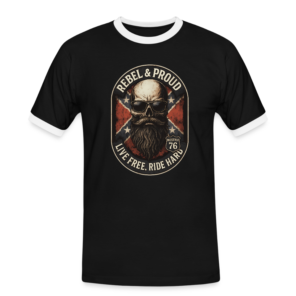 Rebel & Proud – Ride Hard - Männer Kontrast-T-Shirt