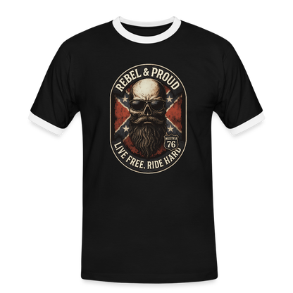 Rebel & Proud – Ride Hard - Männer Kontrast-T-Shirt