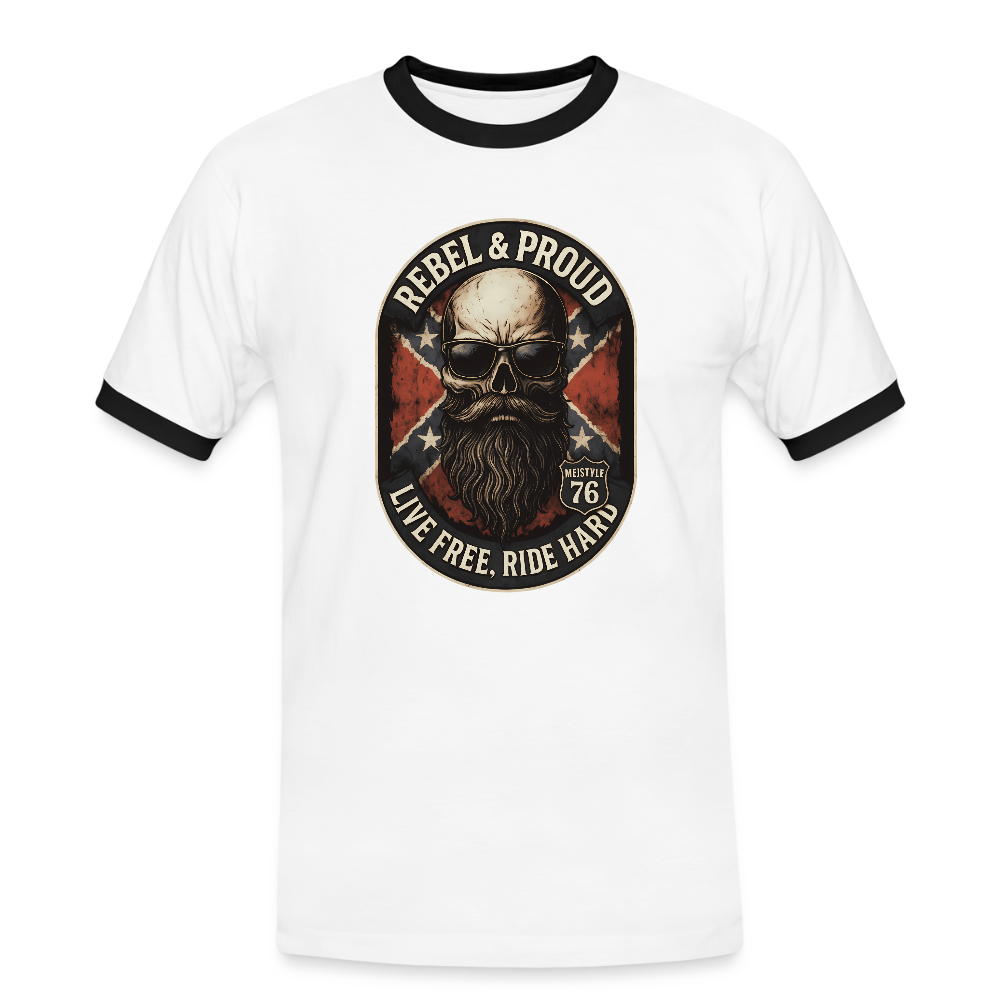 Rebel & Proud – Ride Hard - Männer Kontrast-T-Shirt