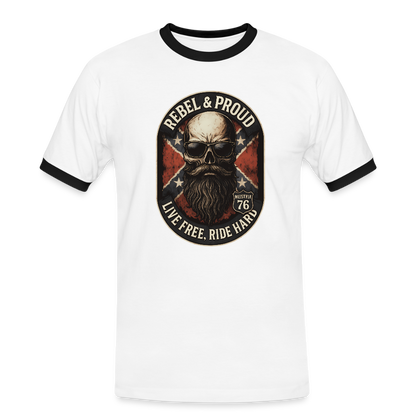Rebel & Proud – Ride Hard - Männer Kontrast-T-Shirt